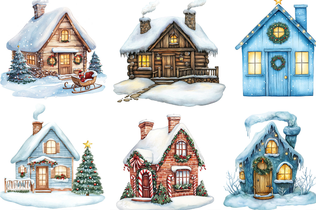 Christmas Home Clipart Bundle, an Illustration by Designking (Photo 2 of 4)