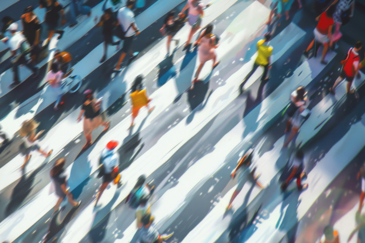 Pedestrian crossing. 45 images, a Person Illustration by Handmadefont (Photo 7 of 11)