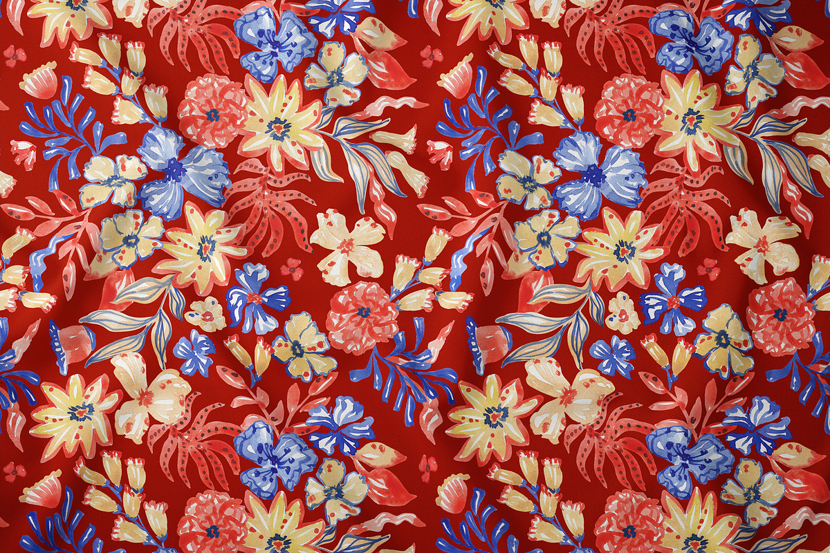 Folk Floral Ornamental Pattern, a Pattern Graphic by SirenaArt (Photo 6 of 16)