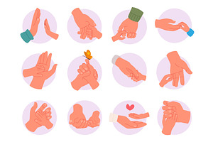 Big and little hands. Parents, a Person Illustration by Onyx