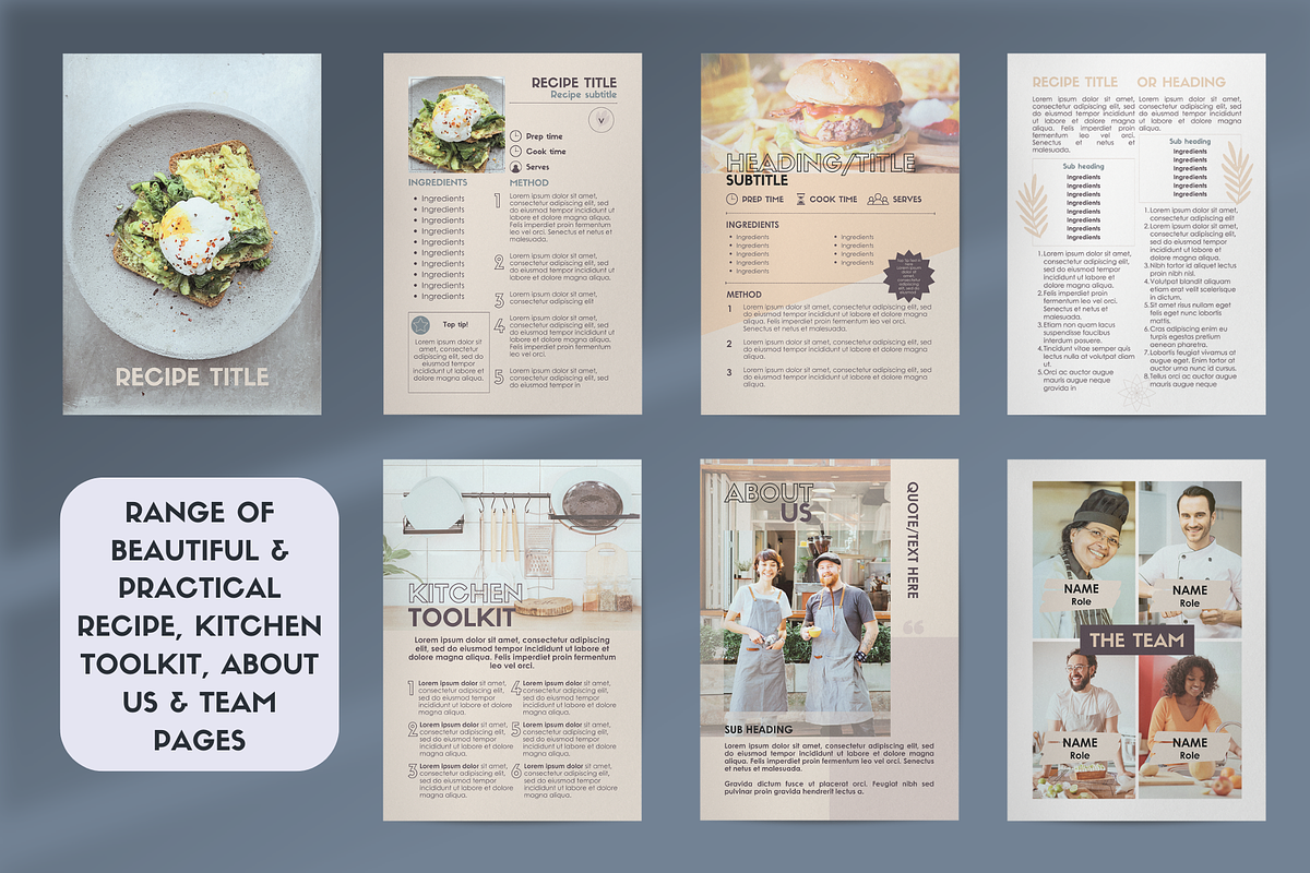 Recipe ebook Canva Template | Slate, a Templates & Theme by Monarch 21 Design (Photo 4 of 9)