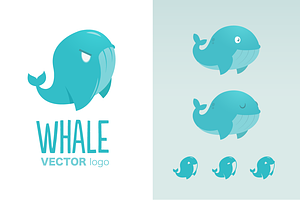 Vector Whale Logo Template