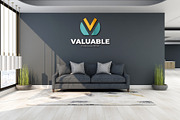 PSD Office Wall Logo Mockup, an Advertising Mockup by Ayy (Thumbnail 3 of 23)