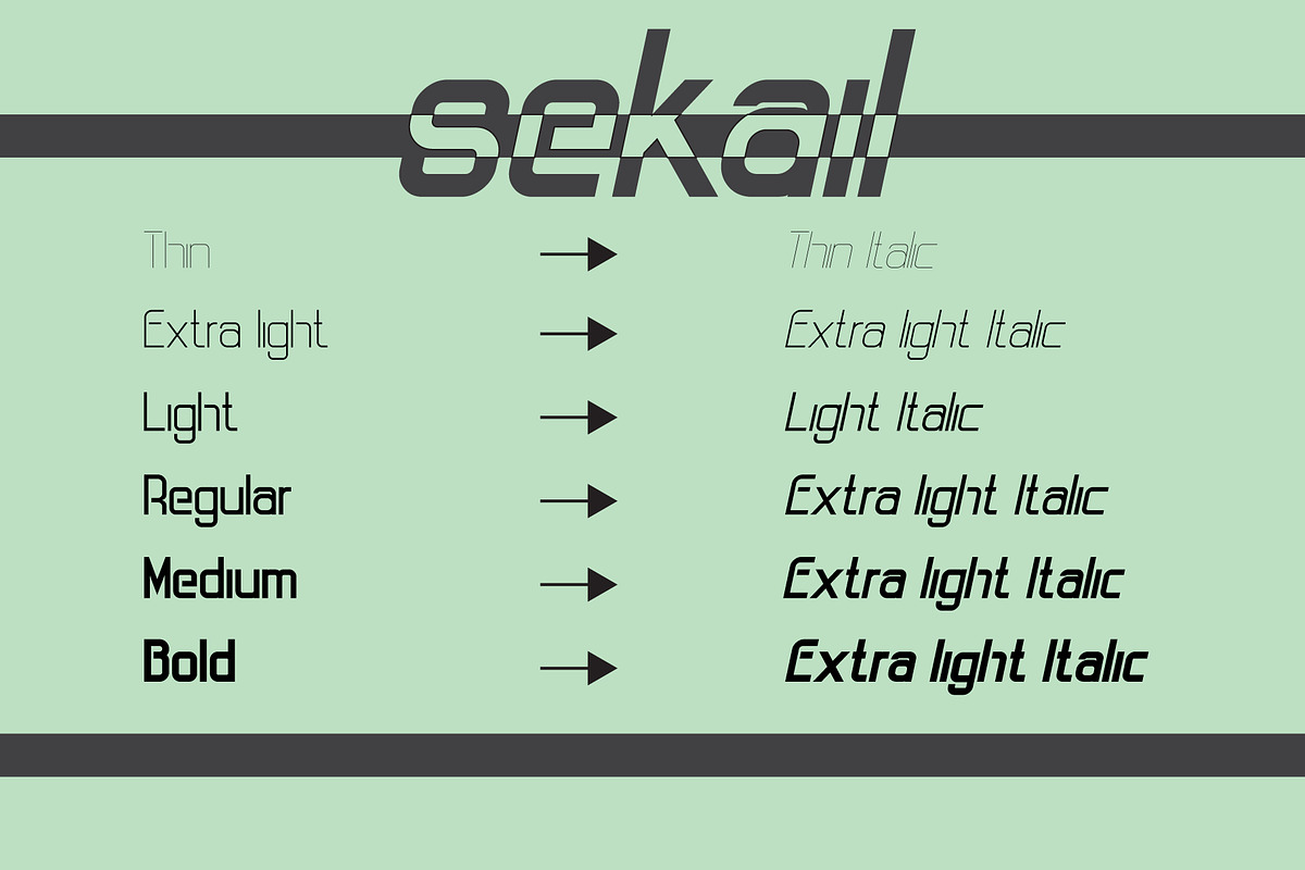 Sekail Font modern, a Sans Serif Font by gagego (Photo 4 of 4)