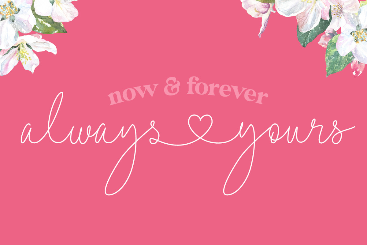Lovers Script Font Family preview 3
