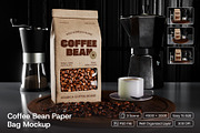 Coffee Bean Paper Bag Mockup, an Advertising Mockup by herutage (Thumbnail 1 of 4)