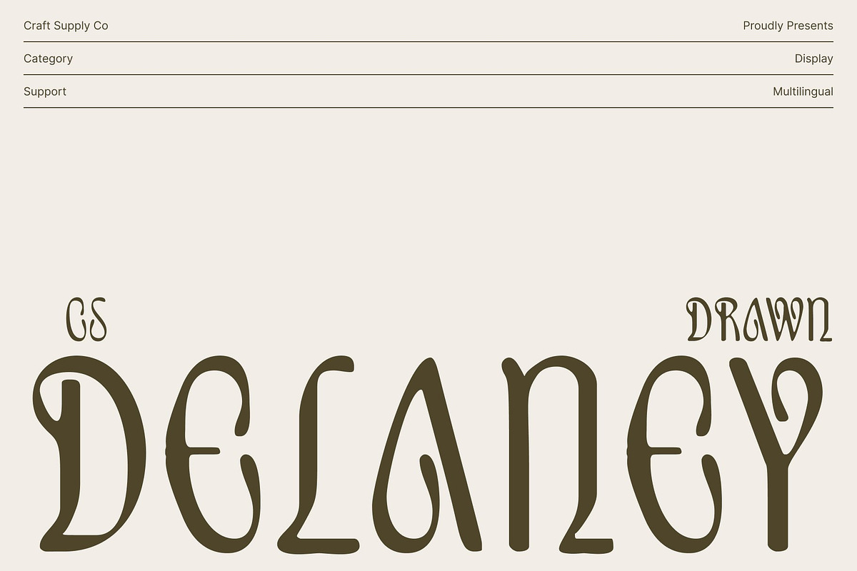 CS Delaney Drawn, a Serif Font by Craft Supply Co. (Photo 1 of 8)