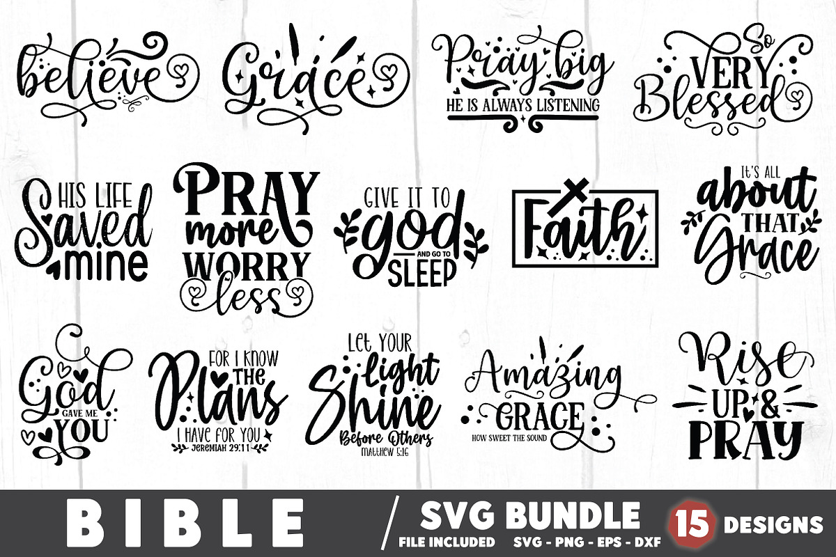 Bible SVG Bundle, a Graphic by crafthome (Photo 1 of 3)