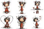 Valentines Fairy Clipart, an Illustration by Designking (Thumbnail 3 of 5)