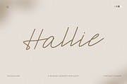 Hallie - Handwritten Script Font, a Script Font by ZAL STUDIO (Thumbnail 1 of 8)