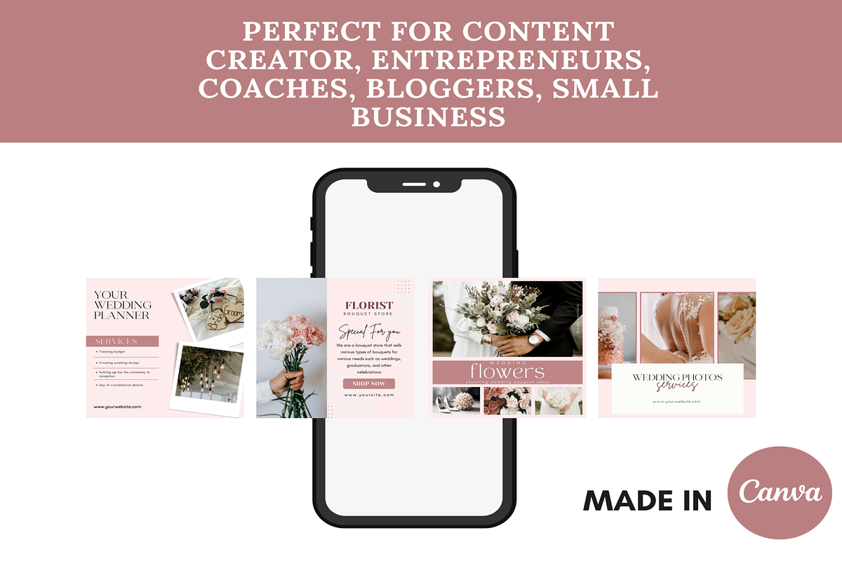 Wedding/Florist Instagram Templates, a Social Media Template by LushBury (Photo 8 of 9)