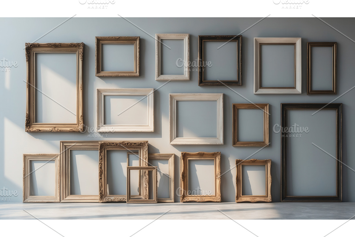 Collection of empty vintage wooden, an Illustration by tilialucida