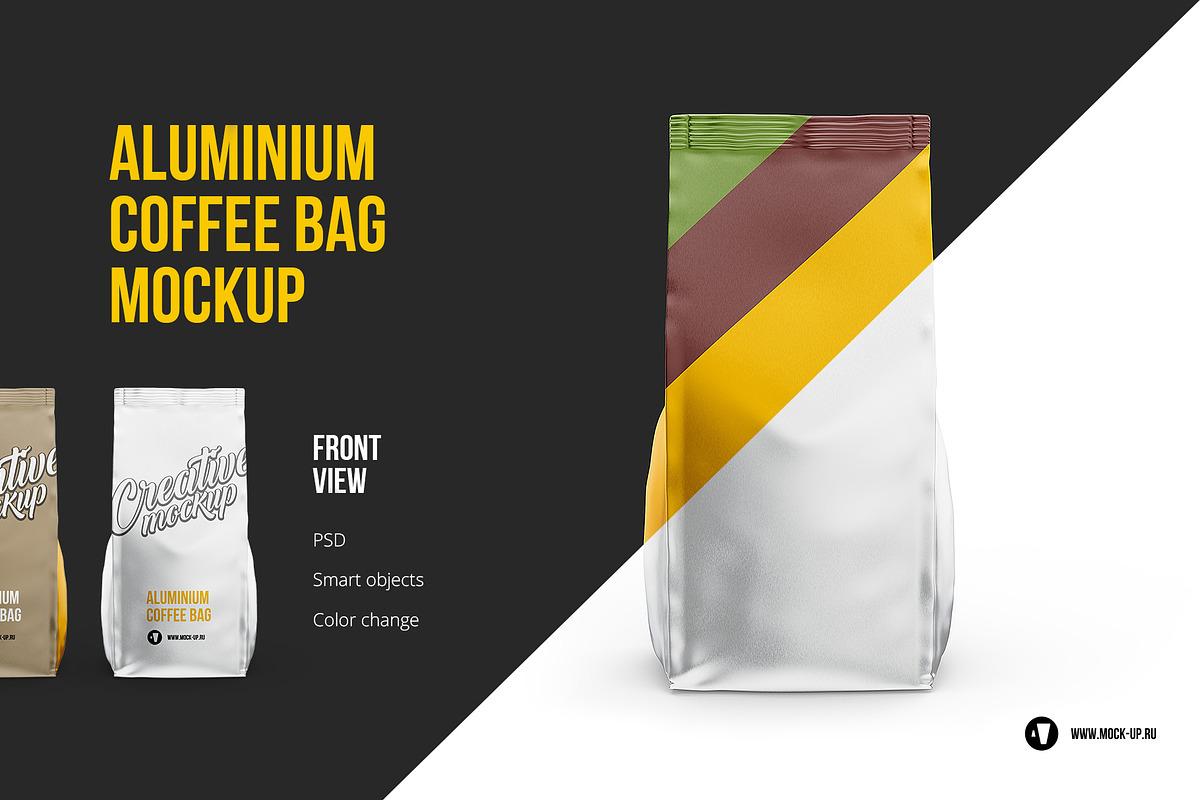 Coffee Pouch Mockup. 6 in 1 Pack, a Packaging Mockup by easymock (Photo 3 of 12)