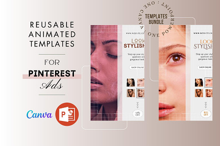 Canva PPT Pinterest Ad - Style Looks, a Branding & Logo Template by VidBazaar