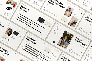 White Modern Pitch Deck Keynote, a Presentation Template by graphicook