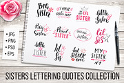 Sisters Lettering Quotes Collection, an Illustration by Lemon Workshop (Thumbnail 1 of 6)