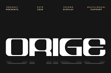 Orige – Extended Techno Display Font