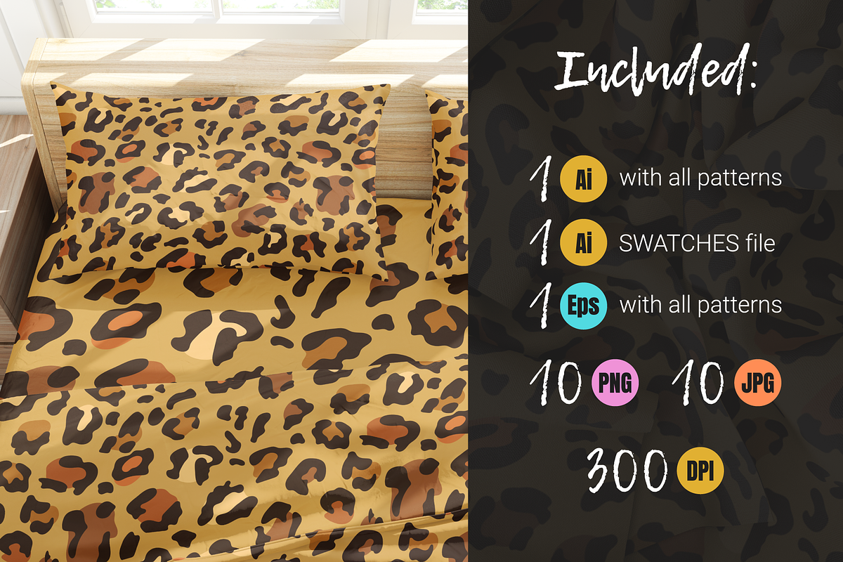 5 Leopard Print Pattern Set, a Pattern Graphic by IuliiaSavko (Photo 4 of 8)