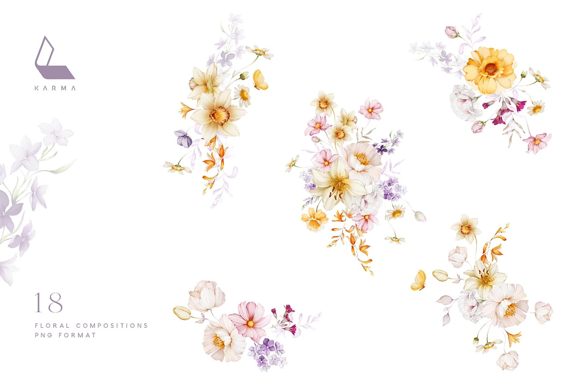 Botanical Watercolor Bundle | 4-in-1, an Illustration by Karma (Photo 13 of 20)