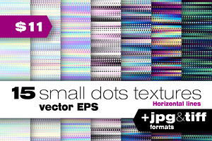 15 Small Dots Vector Textures