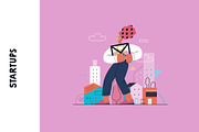 Startups flat vector illustrations, a Templates & Theme by Grivina's shop (Thumbnail 12 of 45)