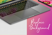 MacBook Pro/ iPhone XS Design Mockup, a Mac Mockup by illustrated (Thumbnail 4 of 9)