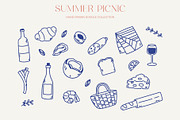 Summer Picnic Elements - Doodle Art, an Illustration by Moonberry_Studio (Thumbnail 3 of 14)