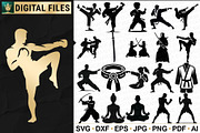 100 Self Defense and Martial Art SVG, a Person Illustration by pixaroma (Thumbnail 5 of 6)