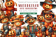 Cute Scarecrows clipart, an Illustration by CreationArt (Thumbnail 1 of 5)