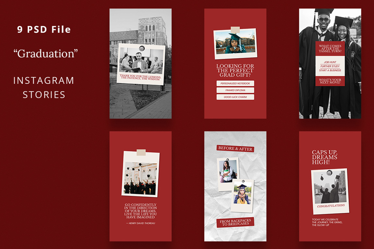Graduation Collage Style Instagram, a Social Media Template by Attype