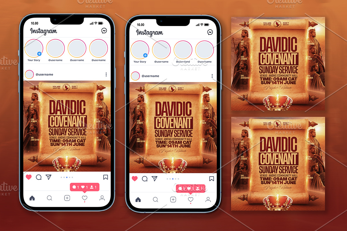 Davidic Covenant Church Flyer Templa, a Social Media Template by church flyer templates (Photo 10 of 10)