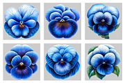 Watercolor Pansy Flowers Clipart, an Illustration by Black Bird Studio (Thumbnail 3 of 5)