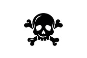 Skull & Crossbones Silhouette Vector, an Illustration by jahid234 (Thumbnail 35 of 51)