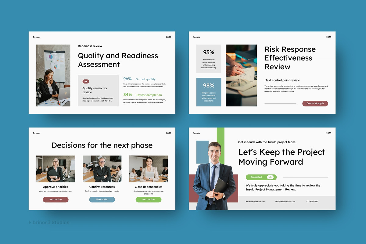 Project Management Review, a Presentation Template by FIBRINOSÄ (Photo 7 of 7)