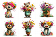 Floral Spring Teddy Bear Clipart, an Illustration by Daily.Designs (Thumbnail 3 of 8)