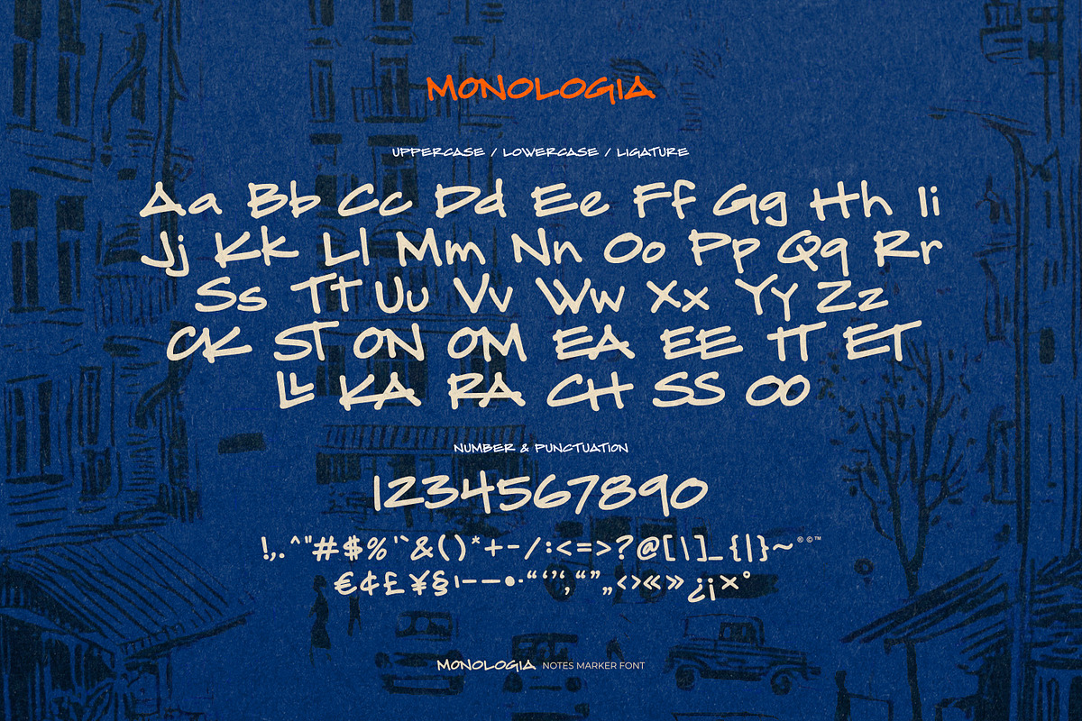 Monologia - Notes Marker Font, a Handwritten Font by ikiiko (Photo 6 of 7)