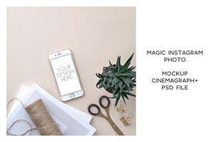 Animated Instagram photo. Mockup #19