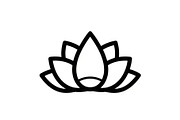 Lotus Flower Silhouette Vector Bundl, an Illustration by Creativeshirt (Thumbnail 19 of 51)