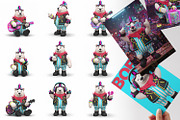 Bobo Spider-Punk, Clay 3D Clipart, a Seasonal Illustration by FactoryType Studio (Thumbnail 6 of 9)