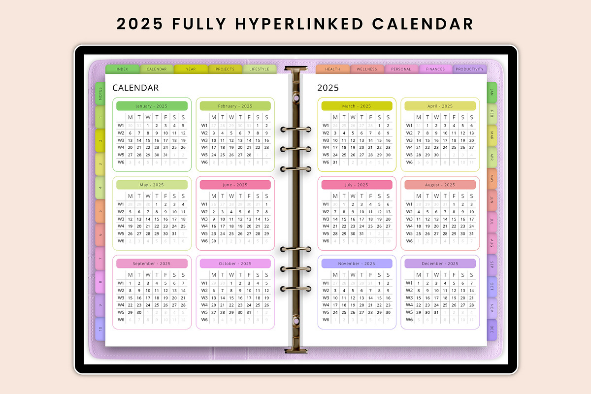2025 All-in-one Digital Planner, a Stationery Template by Designmela01 (Photo 5 of 12)