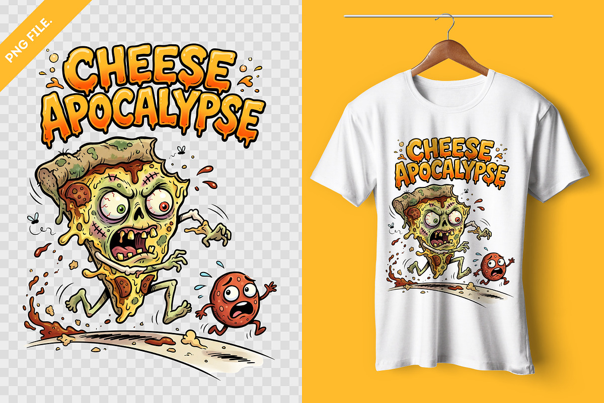 Cheese Apocalypse Zombie Pizza PNG, a Food Illustration by zahidhossainalif (Photo 3 of 3)