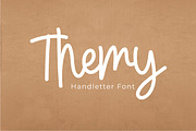 Themy Handletter Signature, a Handwritten Font by Gumrega Studio (Thumbnail 1 of 6)