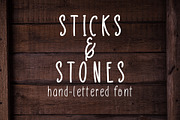 Sticks & Stones, a Handwritten Font by Alexis Gentry (Thumbnail 1 of 5)