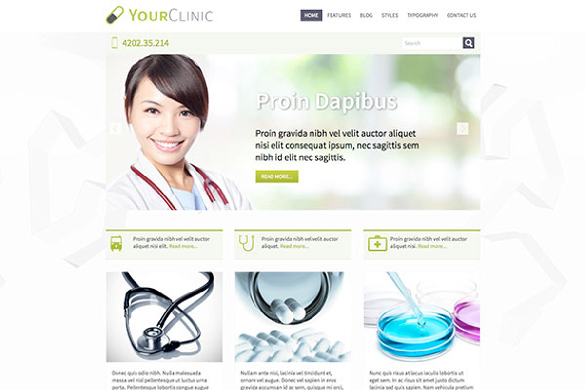 Hot Clinic, a WordPress Template by hot-themes (Photo 2 of 5)
