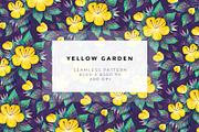 Yellow Garden Floral Pattern, a Pattern Graphic by Velliniki (Thumbnail 4 of 12)