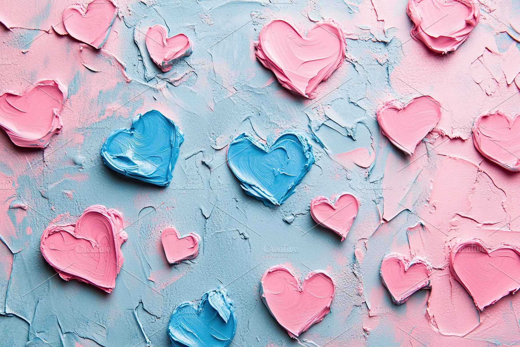 Colorful hearts for Valentine's Day holiday, a Background Photo by AlyaAnd