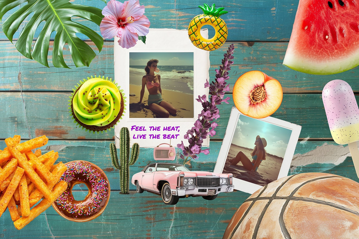 Retro Summer Collage, an Object Graphic by barsrsind (Photo 5 of 10)