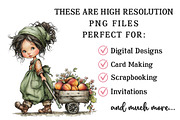 Peach Girls PNG Clipart Set, a Seasonal Illustration by OK Design (Thumbnail 6 of 6)