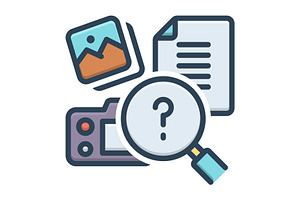 Investigate paper color icon, a Duotone Icon by Creative priyanka