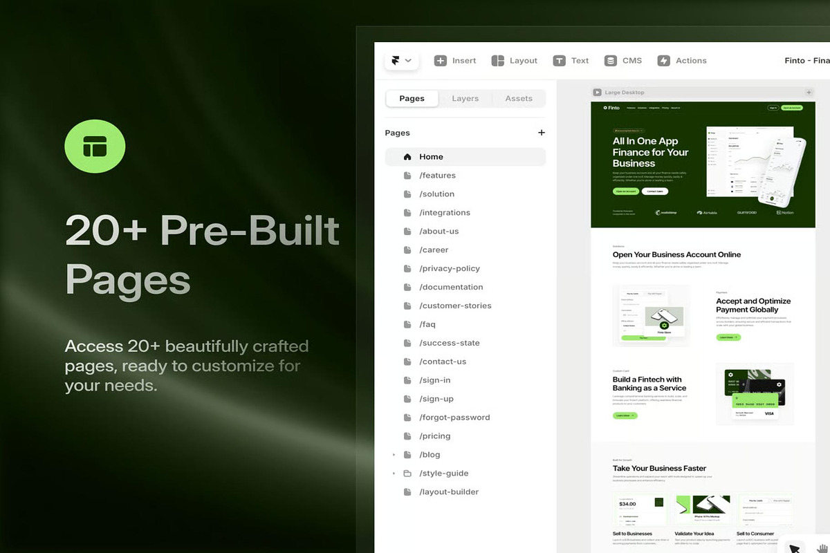 Finto Finance WebsiteFramer Template, an UI Kit Template by Lumina_ui_ux202 (Photo 6 of 8)